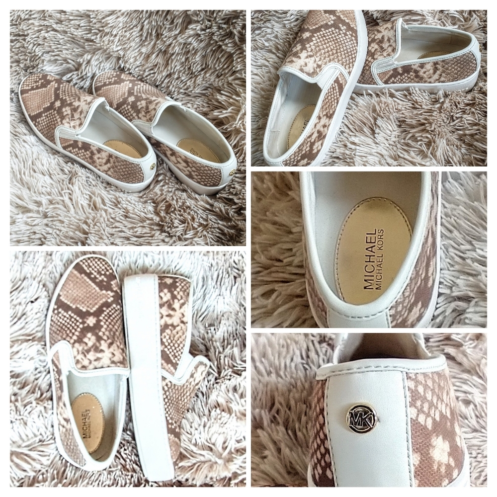 Michael Michael Kors Teddi Slip-On Python Print S… - image 2